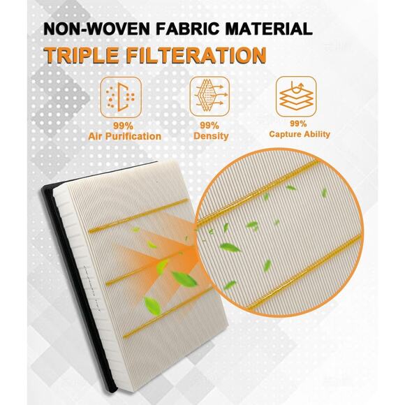 CA10165 Engine Air Filter Replacement for Honda Civic 2006-2011(1.8L), CA4309, C - Picture 2 of 6